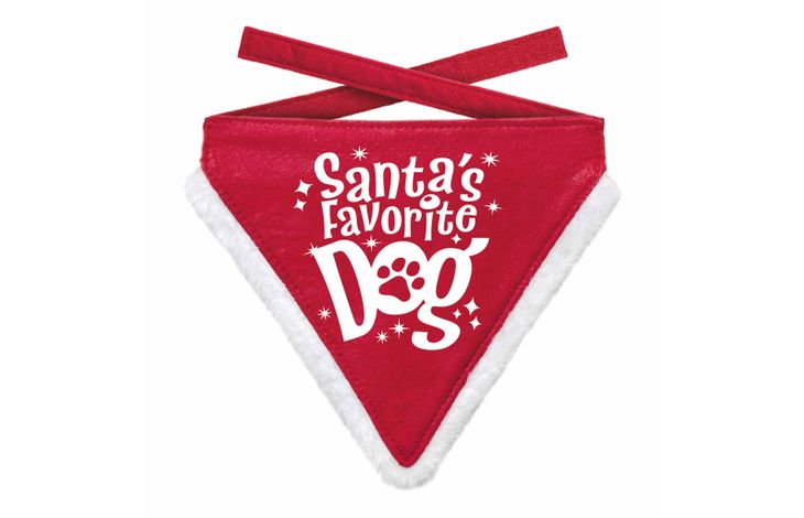 Plenty Gifts Bandana Xmas Favorite Dog Red L