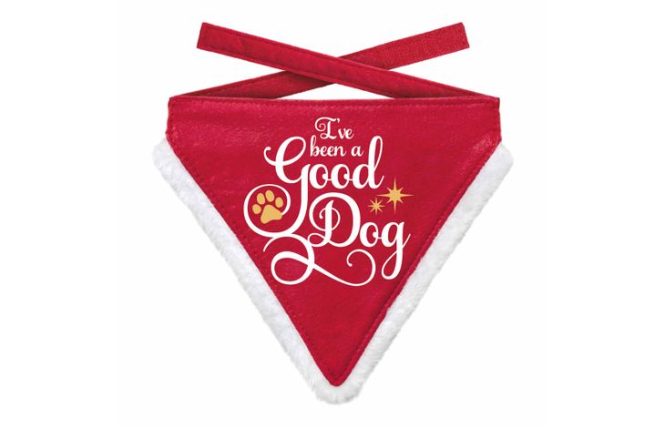 Plenty Gifts Bandana Xmas Good Dog Red L