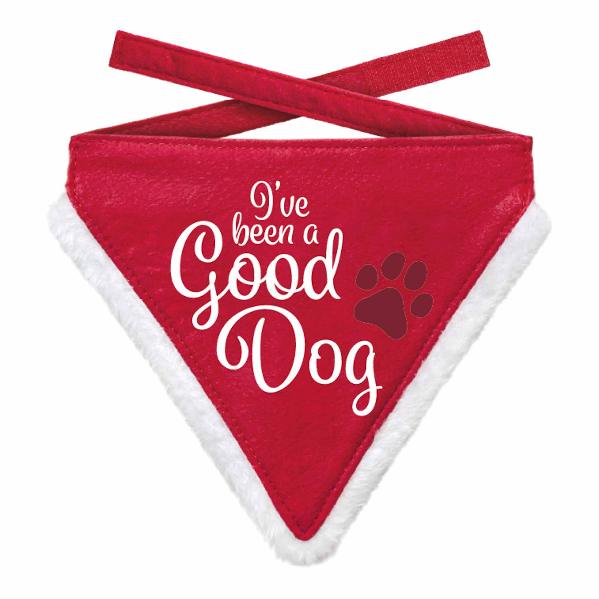 Plenty Gifts Bandana Xmas Good Dog Red M