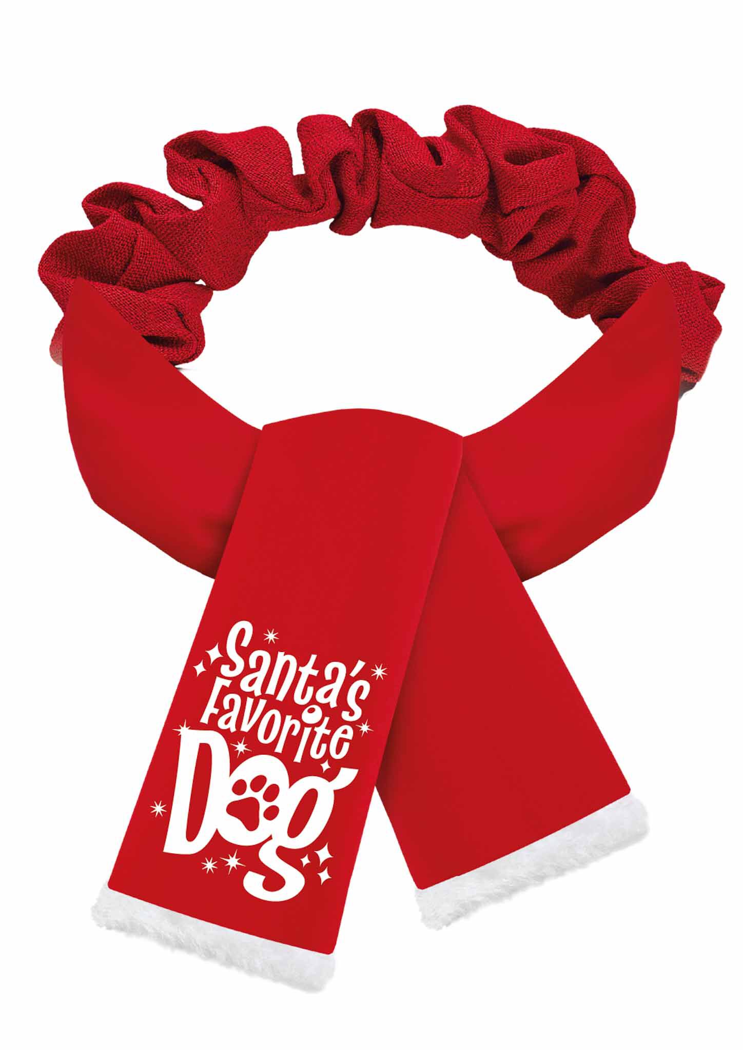 Plenty Gifts Scarve Xmas Favorite Dog Red L