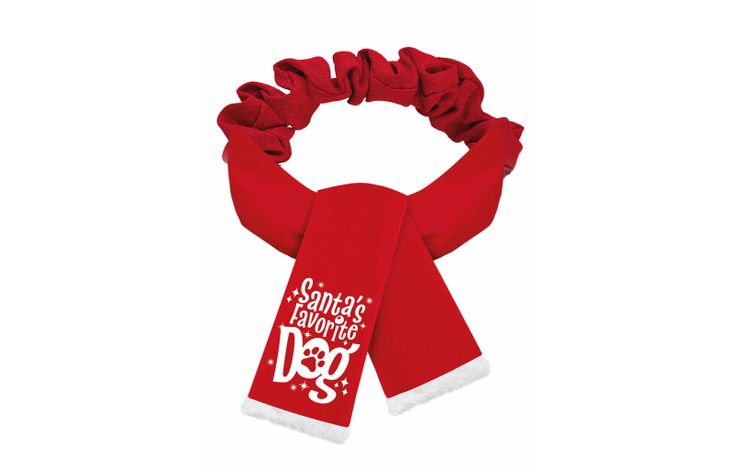 Plenty Gifts Scarve Xmas Favorite Dog Red L