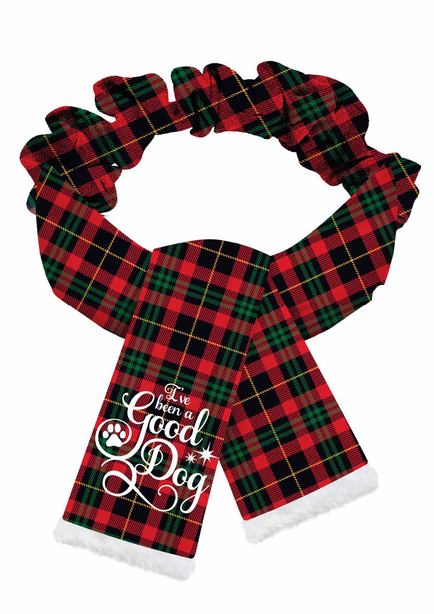 Plenty Gifts Scarve Xmas Good Dog Red Green L