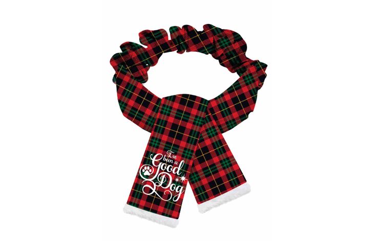 Plenty Gifts Scarve Xmas Good Dog Red Green L