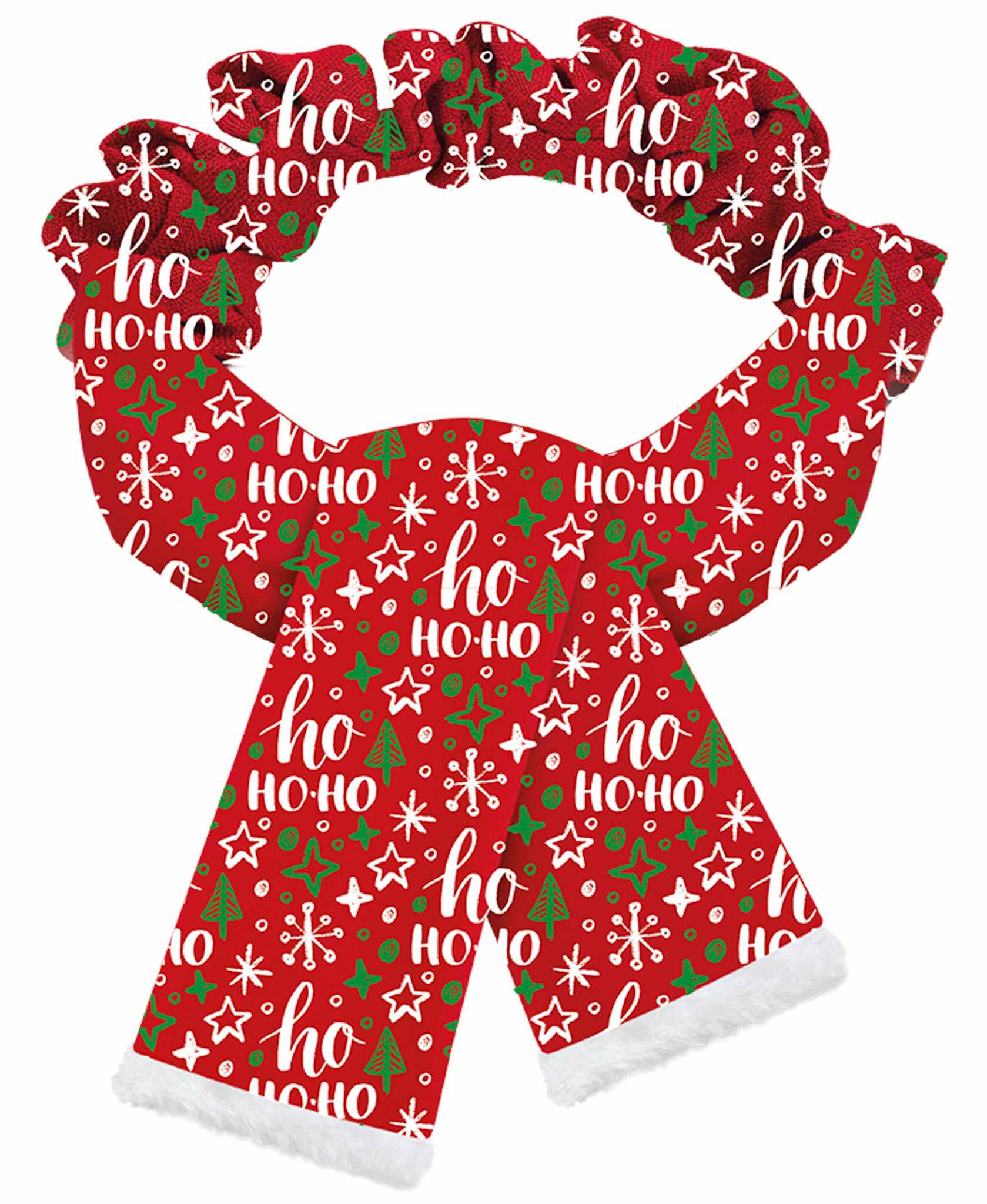 Plenty Gifts Scarve Xmas HoHo Dog Red M