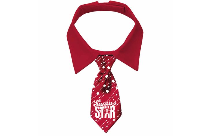 Plenty Gifts Tie Xmas Santa's Star Stars Dog XL
