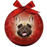 Bauble Xmas Frosted French Bulldog