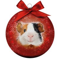Plenty Gifts Bauble Xmas Frosted Guinea Pig