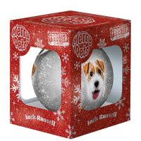 Plenty Gifts Bauble Xmas Frosted Jack Russell