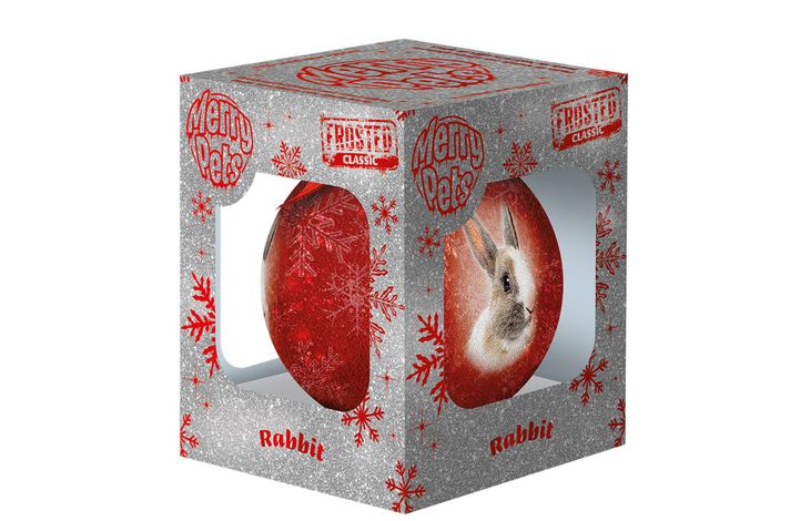 Plenty Gifts Bauble Xmas Frosted Rabbit