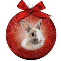 Plenty Gifts Bauble Xmas Frosted Rabbit