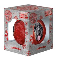 Plenty Gifts Bauble Xmas Frosted Labrador