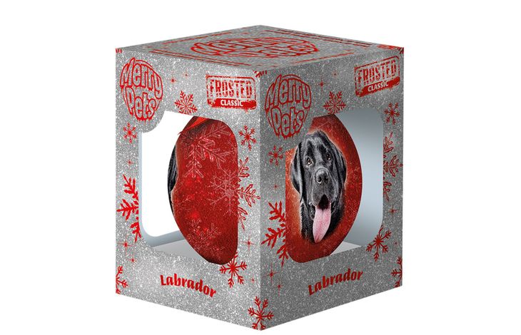 Plenty Gifts Bauble Xmas Frosted Labrador