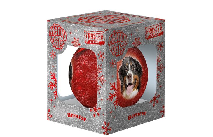 Plenty Gifts Bauble Xmas Frosted Bernese