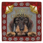 Deco Tile Xmas Dachshund Wire