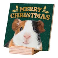Plenty Gifts Deco Tile Xmas Guinea Pig