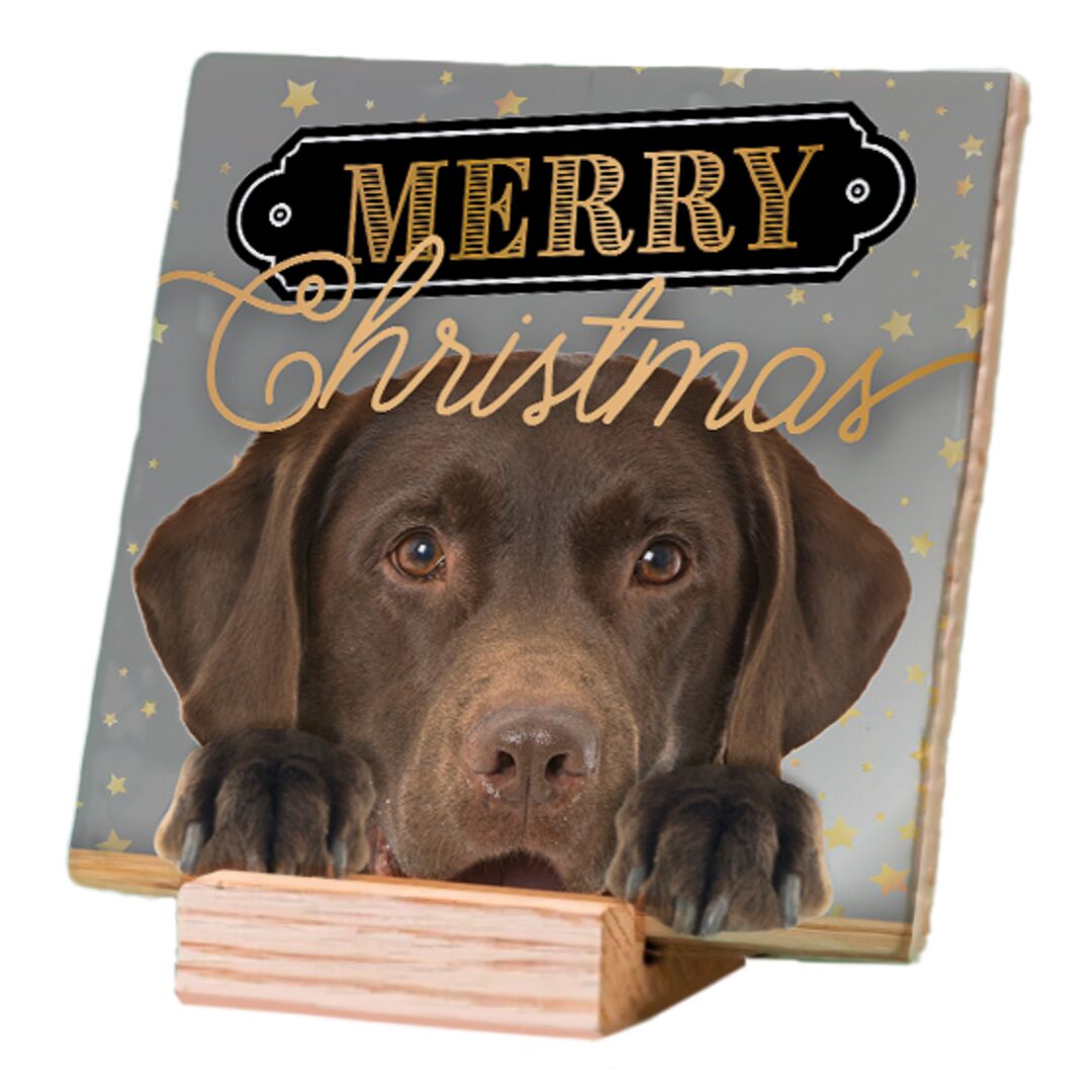 Plenty Gifts Deco Tile Xmas Labrador