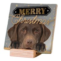 Plenty Gifts Deco Tile Xmas Labrador