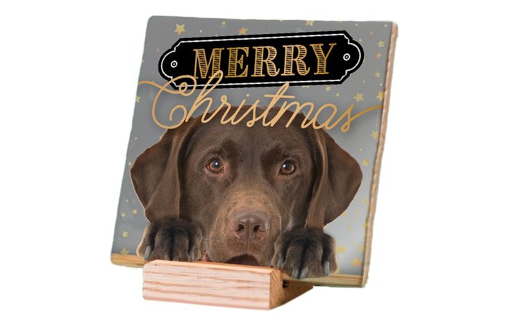 Plenty Gifts Deco Tile Xmas Labrador