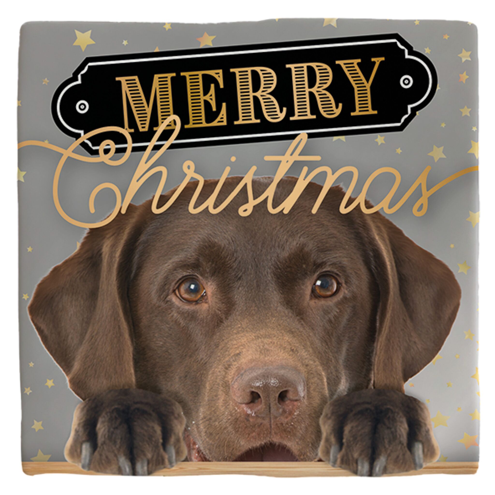 Plenty Gifts Deco Tile Xmas Labrador