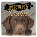 Deco Tile Xmas Labrador
