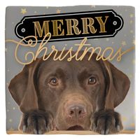 Plenty Gifts Deco Tile Xmas Labrador