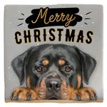 Deco Tile Xmas Rottweiler