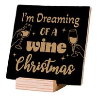 Plenty Gifts Deco Tile Xmas I'm Dreaming Wine Xmas
