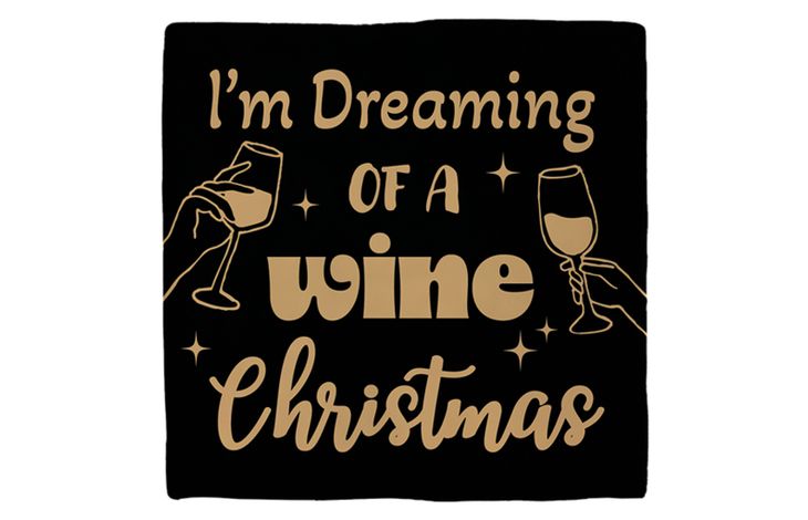 Plenty Gifts Deco Tile Xmas I'm Dreaming Wine Xmas