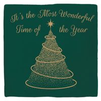 Plenty Gifts Deco Tile Xmas Most Wonderful Time Green
