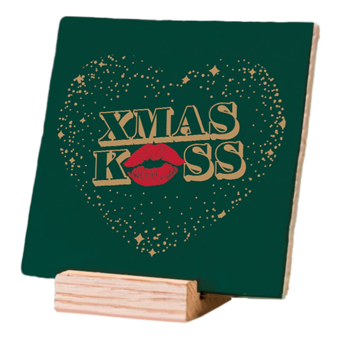 Plenty Gifts Deco Tile Xmas Xmas Kiss