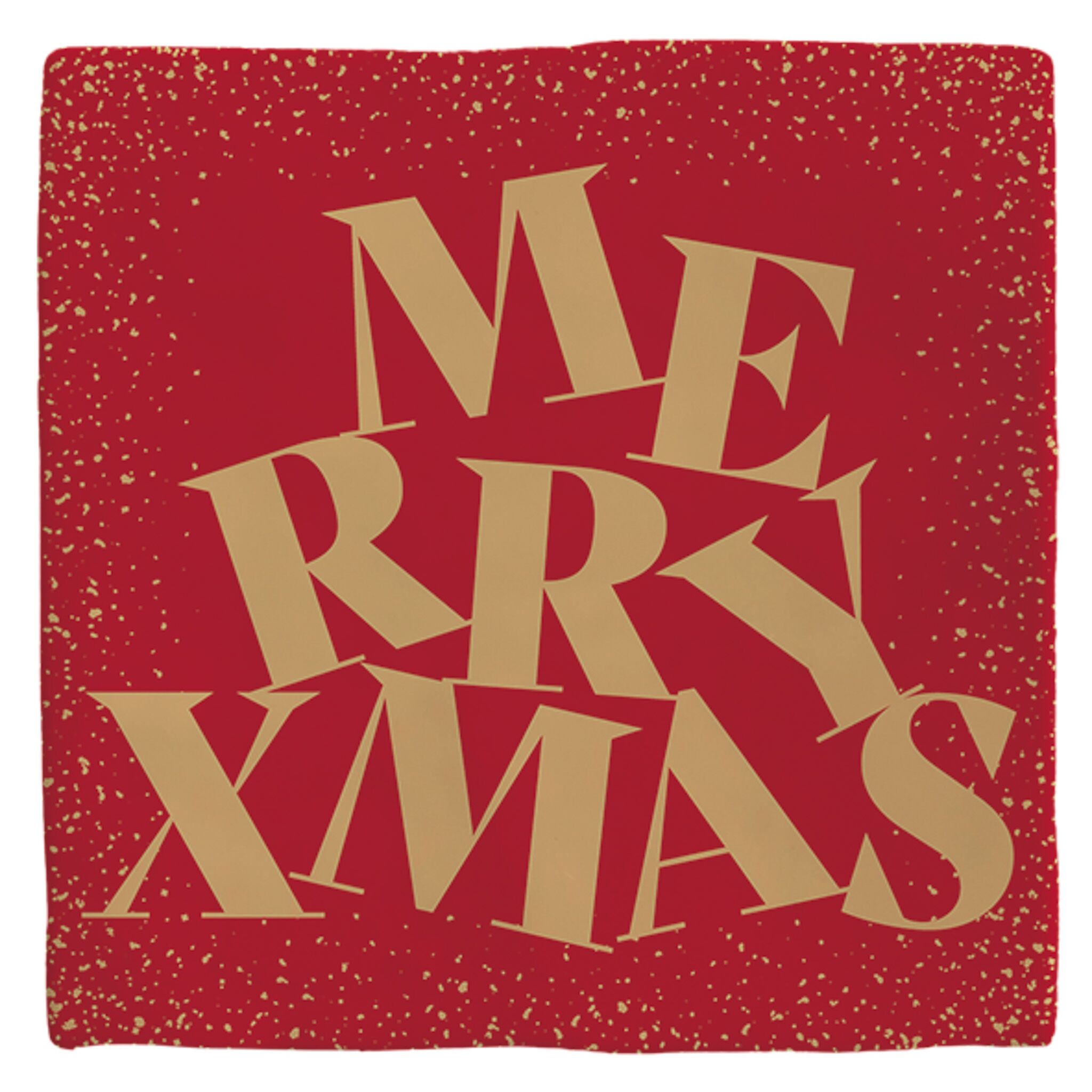 Plenty Gifts Deco Tile Xmas Merry Xmas Red