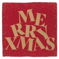 Plenty Gifts Deco Tile Xmas Merry Xmas Red
