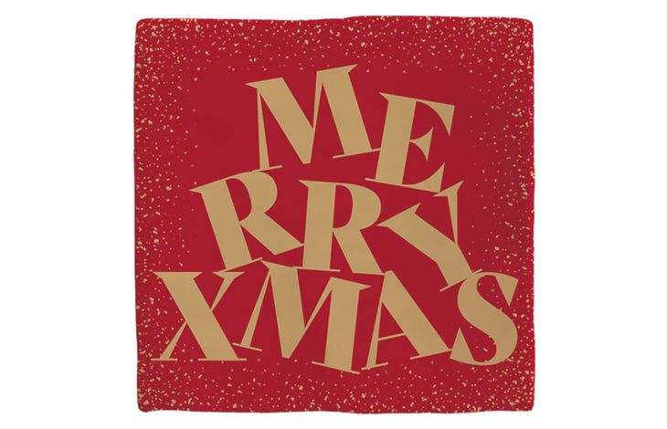 Plenty Gifts Deco Tile Xmas Merry Xmas Red