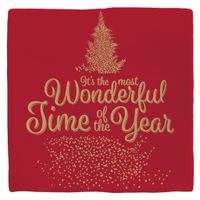 Plenty Gifts Deco Tile Xmas Most Wonderful Time Red