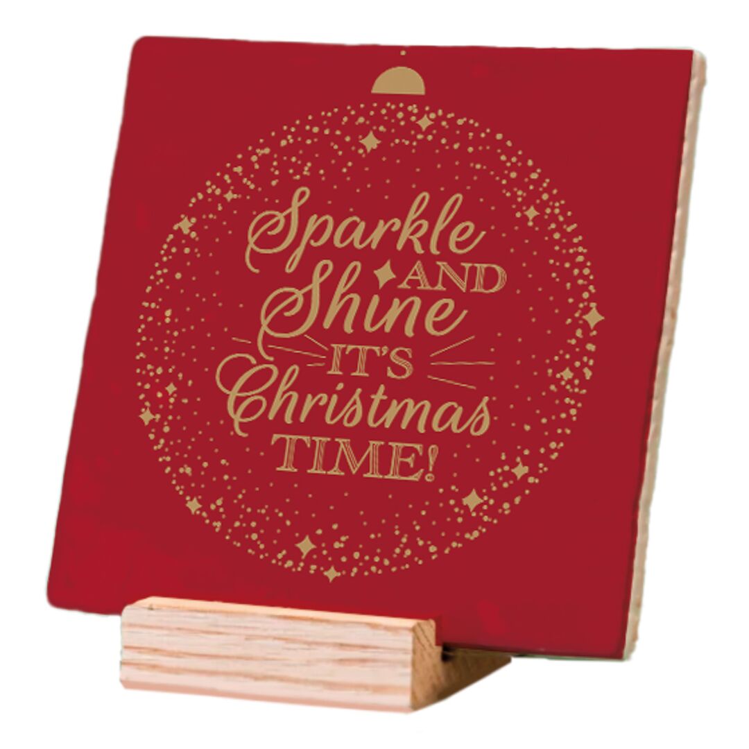 Plenty Gifts Deco Tile Xmas Sparkle And Shine