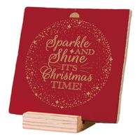 Plenty Gifts Deco Tile Xmas Sparkle And Shine