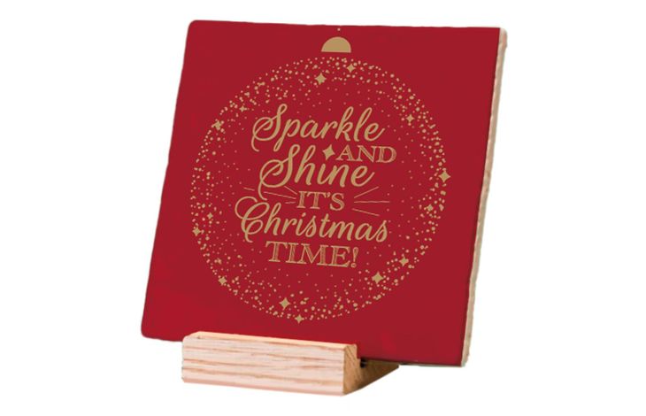 Plenty Gifts Deco Tile Xmas Sparkle And Shine