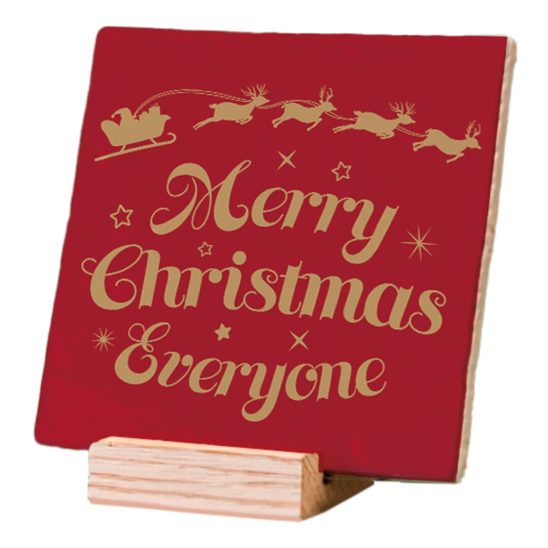 Plenty Gifts Deco Tile Xmas Merry Christmas Everyone
