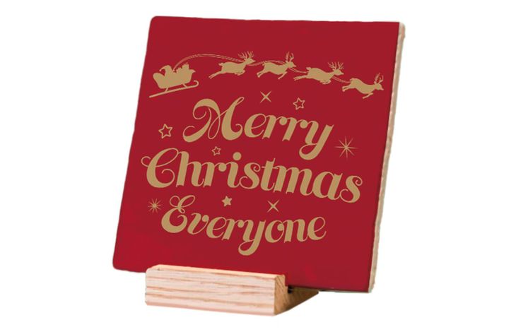 Plenty Gifts Deco Tile Xmas Merry Christmas Everyone