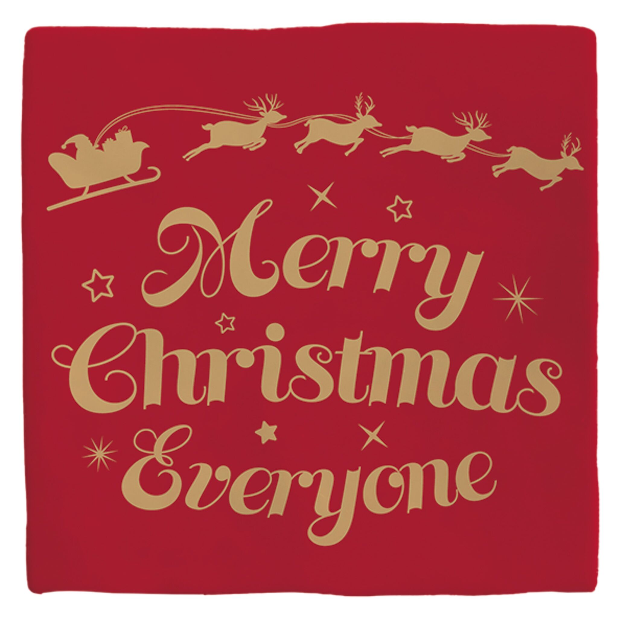 Plenty Gifts Deco Tile Xmas Merry Christmas Everyone