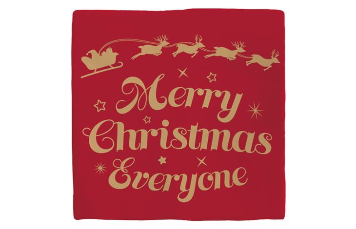 Plenty Gifts Deco Tile Xmas Merry Christmas Everyone
