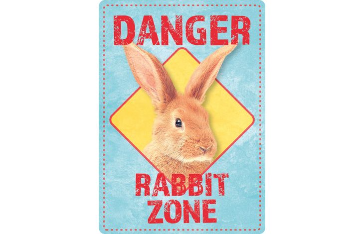 Plenty Gifts Bord blik Danger Rabbit Zone (v)