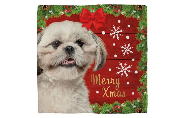 Plenty Gifts Deco Tile Xmas Shih Tzu