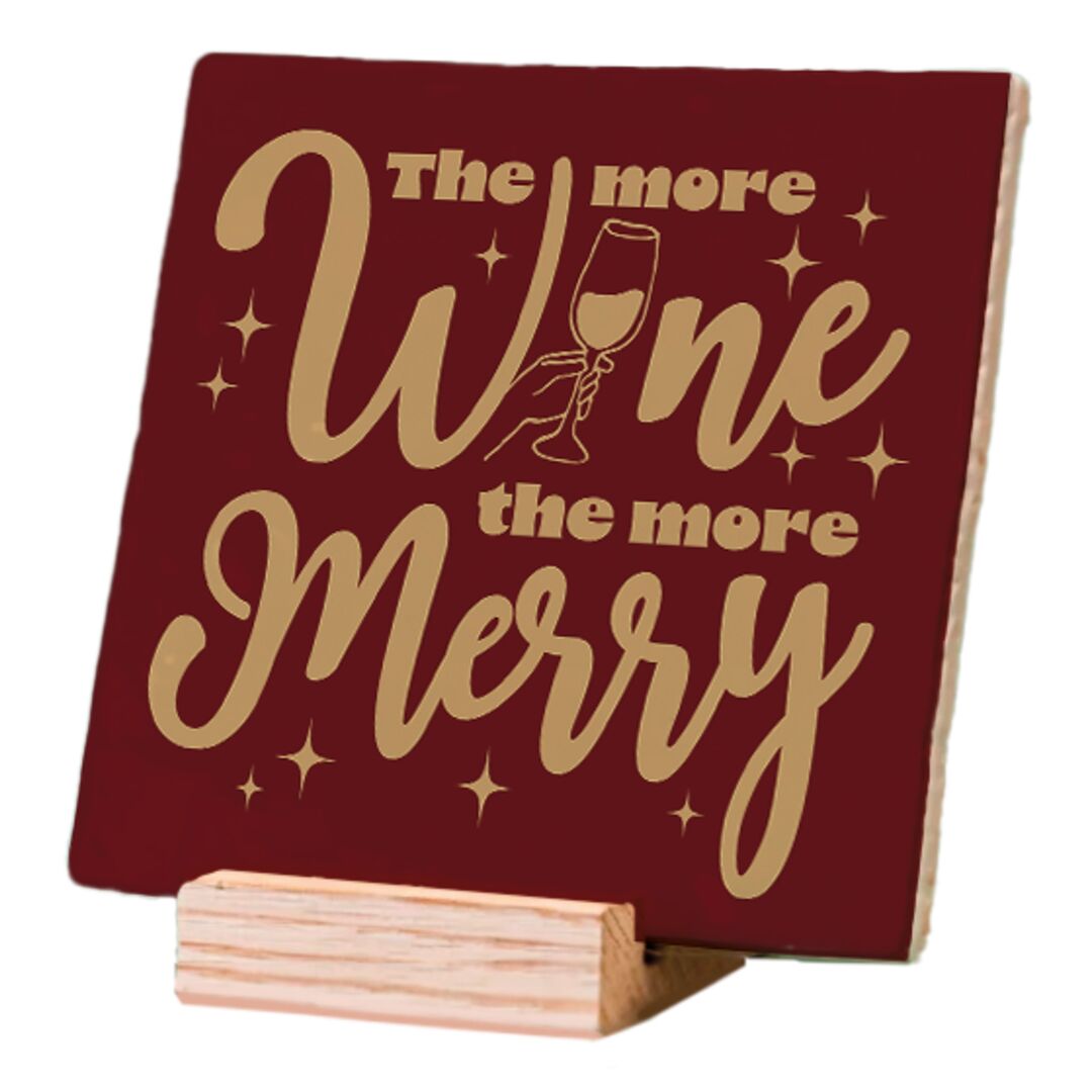 Plenty Gifts Deco Tile Xmas  The More Wine