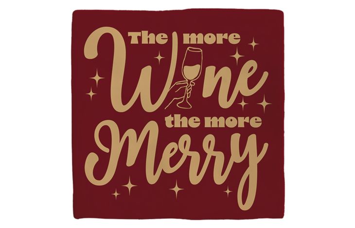 Plenty Gifts Deco Tile Xmas  The More Wine