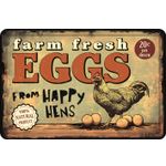 Bord blik A4 Farm Fresh Eggs (h)