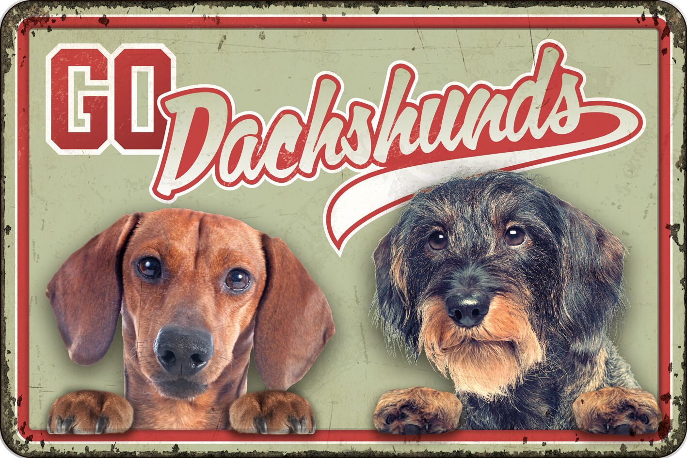 Plenty Gifts Bord blik A4 Go Dachshunds (h)