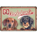 Bord blik A4 Go Dachshunds (h)