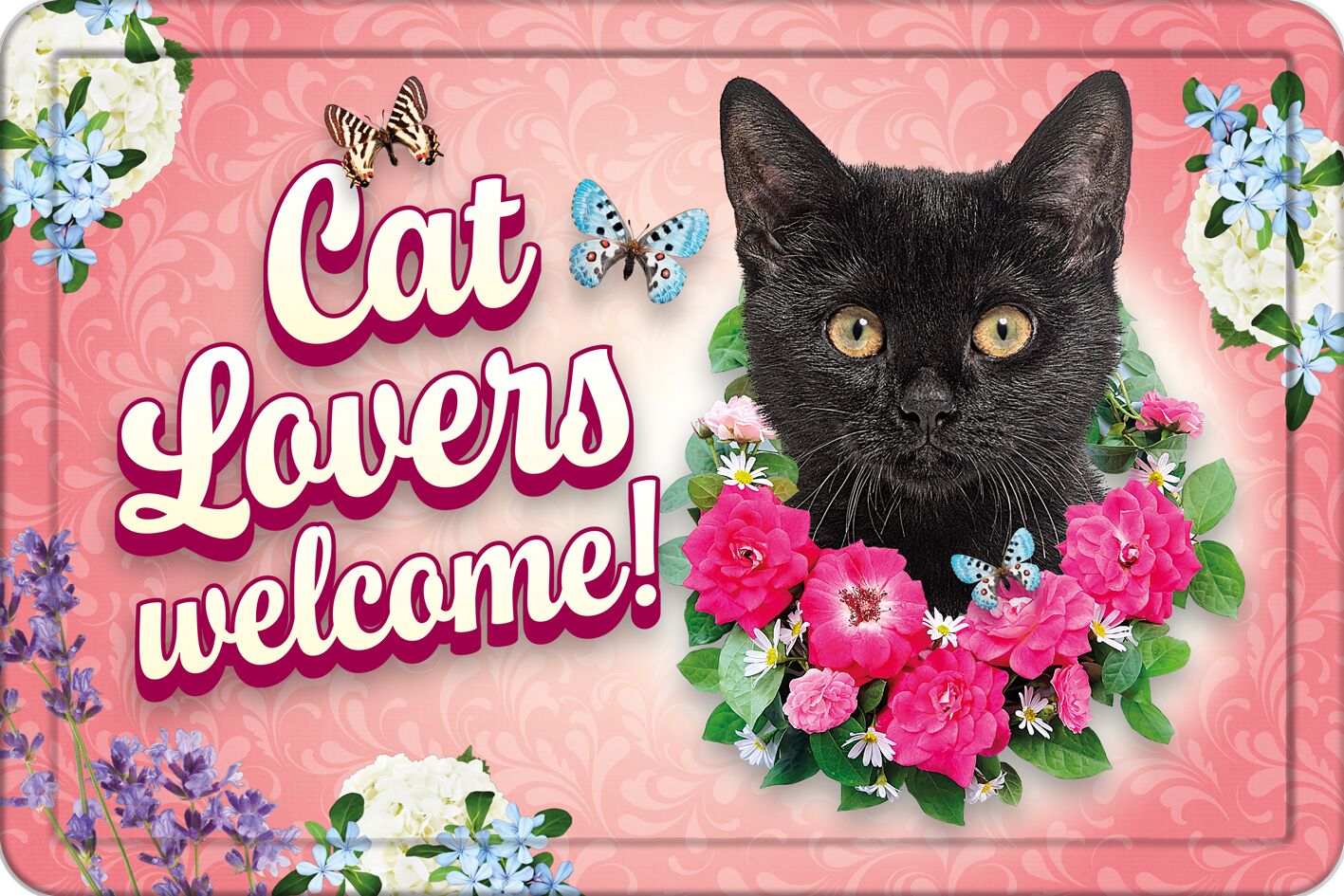 Plenty Gifts Bord blik A4 Cat Lovers Welcome (h)