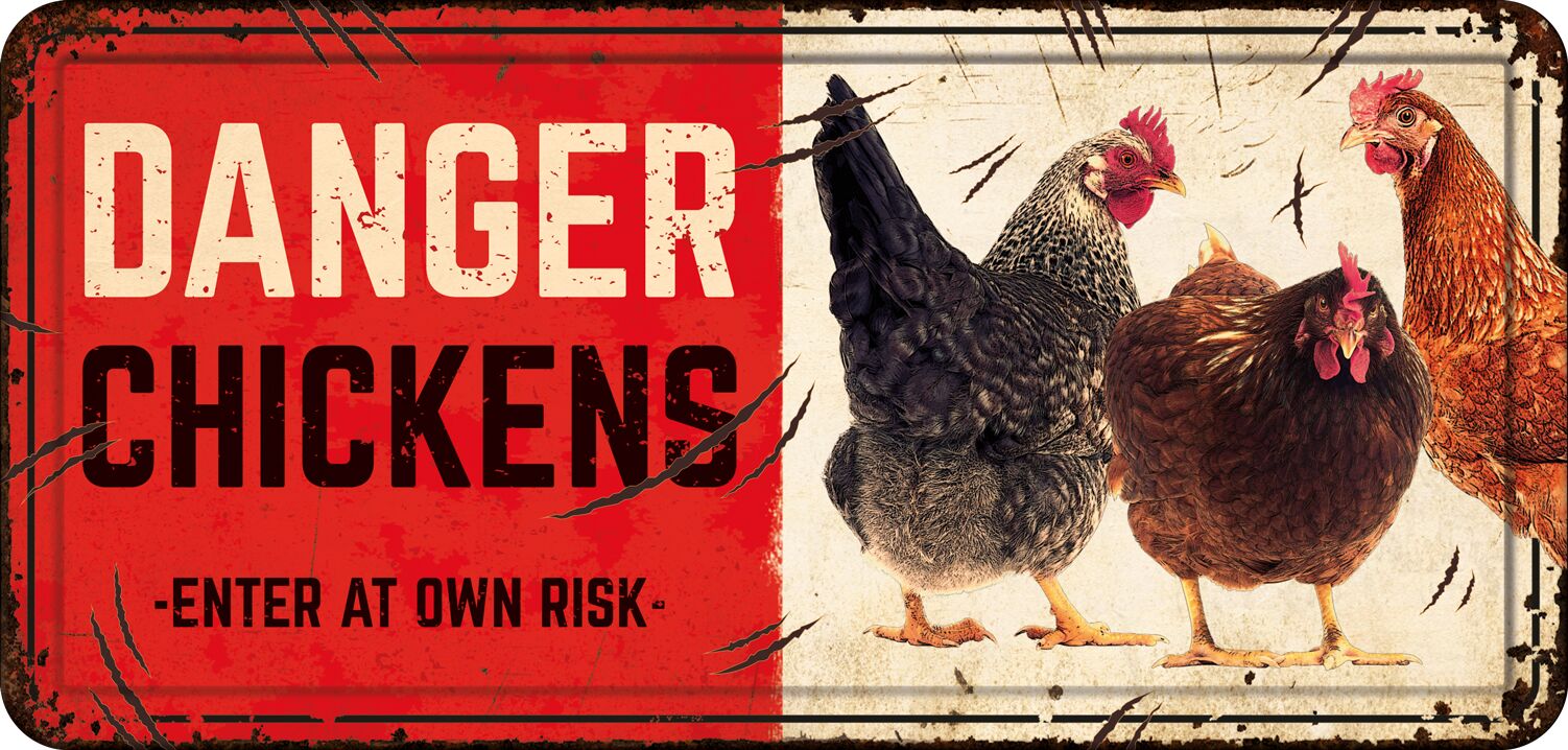 Plenty Gifts Bord blik HL Danger Chickens